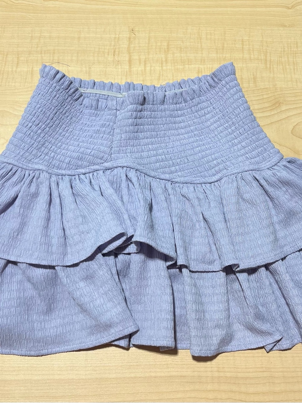 Chloe Rose M  smocked tiered ruffle mini skirt